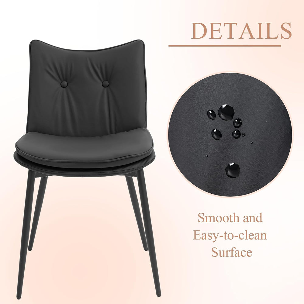 AVAWING Modern Dining Chairs Set of 4, Faux Leather Upholstered Kitchen Chair...