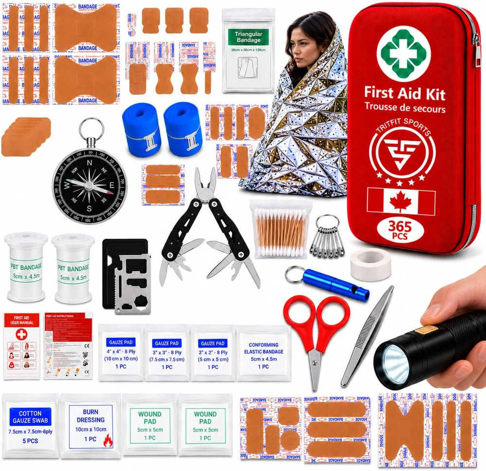 First Aid Kit & Survival kit, 400 Pieces with Essential Supplies for car,...