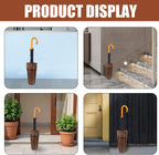 MAGICLULU Handmade Carbonized Wood Stand Modern Umbrella Stand Storage Tube for Umbrellas Walking Sticks and Decorative Fans Indoor Outdoor
