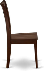 East West Furniture CLC-MAH-W Clarksville Dining Chairs - Double Cross Back Solid Wood Seat Chairs, Set of 2, Mahogany