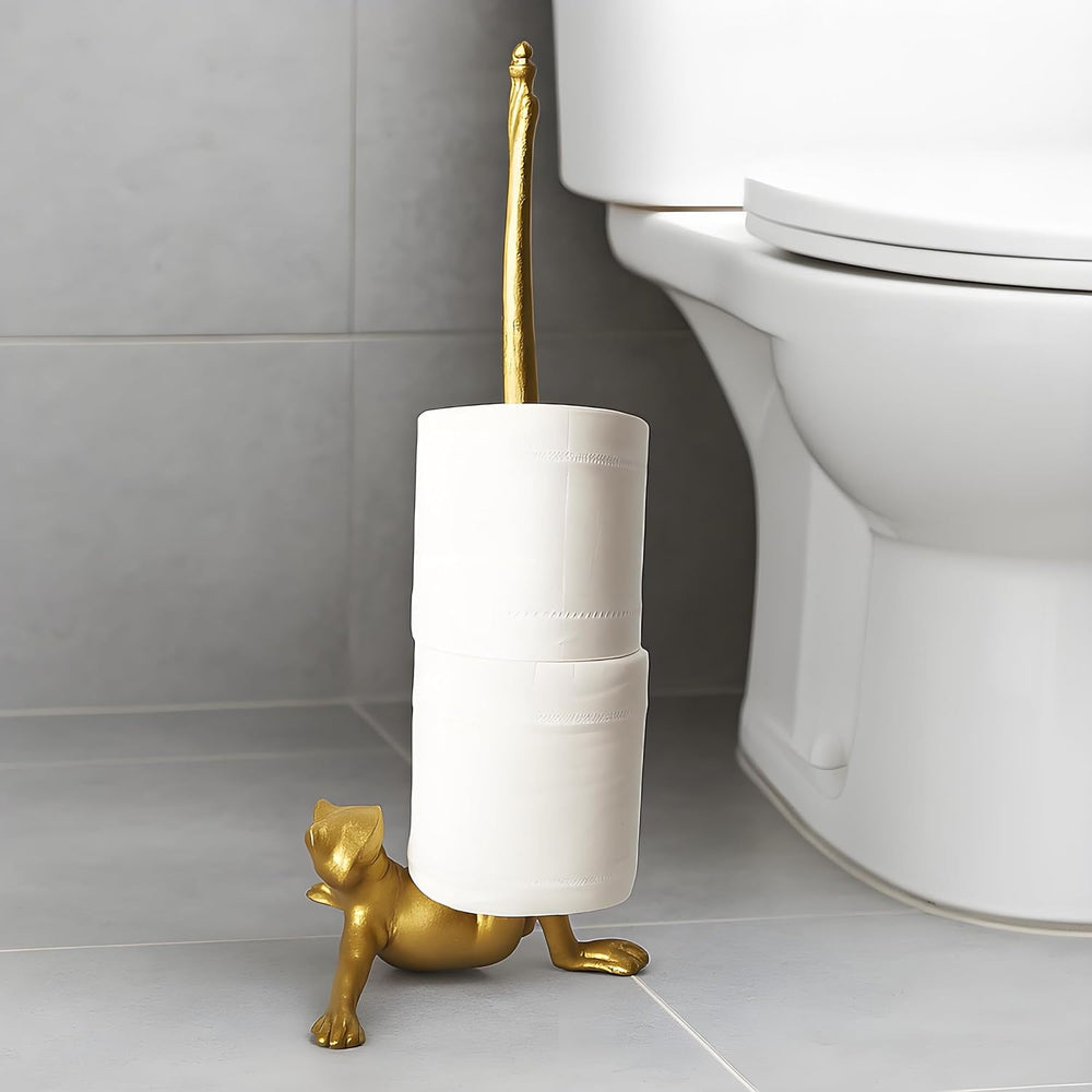 Frog Paper Towel Holder 16.5'' Cast Iron Paper Towel Holder Funny Toi...