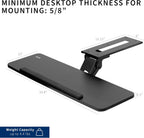 VIVO Adjustable Computer Keyboard and Mouse Platform Tray, 34 x 10 inch Ergonomic Under Table Desk Mount Drawer Underdesk Shelf, Black, MOUNT-KB36B