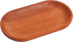 Oval Wood Ring Dish Small Jewelry Dish Holder Organizer 7.09 Inch | for Necklace Bracelet Display Wedding Decor Serving Dishes