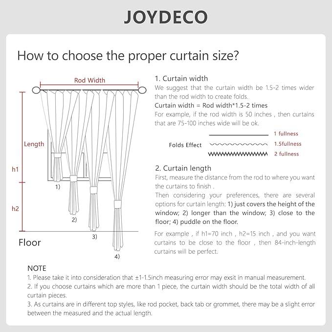 Joydeco Blackout Curtains for Bedroom - 96 Inch Long 100% Light Blocking 2 Panels Light Beige Drapes, Thermal Insulated Room Darkening Curtains, Linen Textured for Living Room, Rod Pocket & Back Tabs