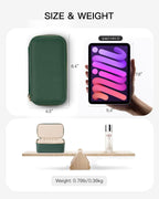 VLANDO Jewelry Travel Case,Travel Jewelry Organizer with Clear Velvet Jewelry Bags Zipper Pouch for Women Girl Gift-Green 12Pcs