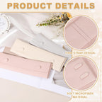 uxcell 6 Pcs Microfiber Necklace Travel Case, Necklace Pouch Storage Bag Microfiber Jewelry Travel Organizer Tangle Free for Women Gift, Pink