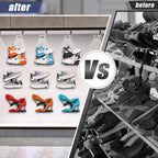 2 Pcs Floating Shoe Display Shelves, H-Type Sturdy Levitating Wall Shelf, Sneaker Holders for Shoe Collectors & Advertising Exhibition