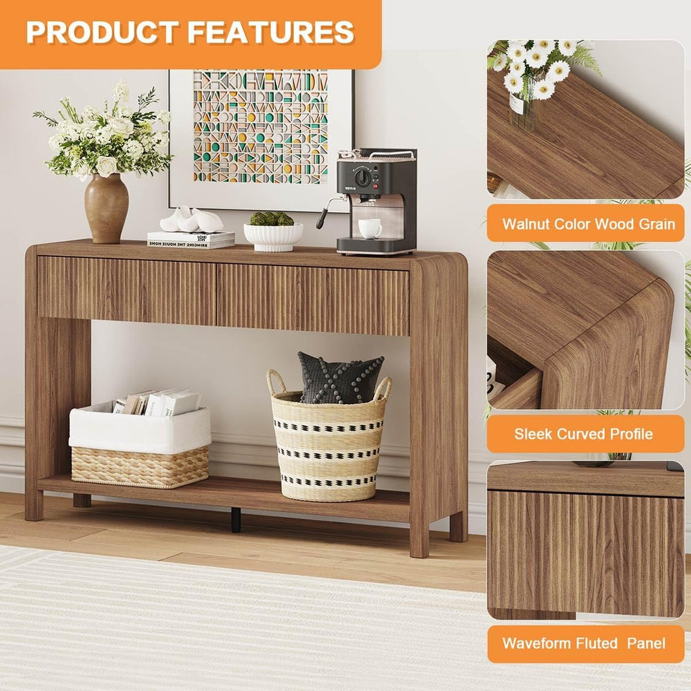 FATORRI Console Sofa Table for Entryway, Wood Foyer Tables for Living Room, F...