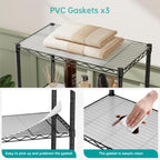 SINGAYE Shelf Closet Wire Shelving：Adjustable Metal Unit for Laundry Room Organization Bathroom Kitchen Home Storage with Wheels Pantry Rack Shelves