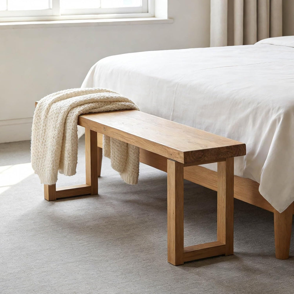 Narrow Farmhouse Bench Skinny Wooden Entryway Long Bench 32" 39" 47...