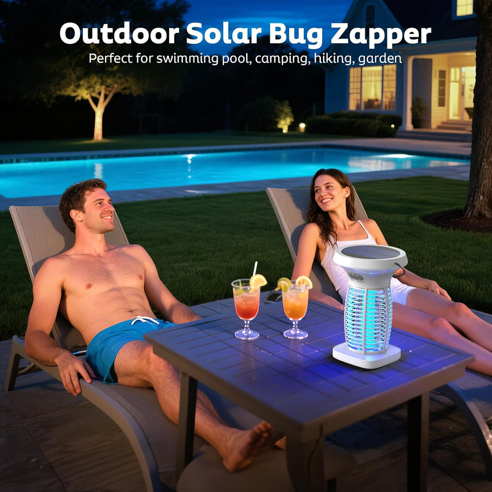 OnBeam Solar Bug Zapper Outdoor, 4200V Electric Mosquito Killer for Patio