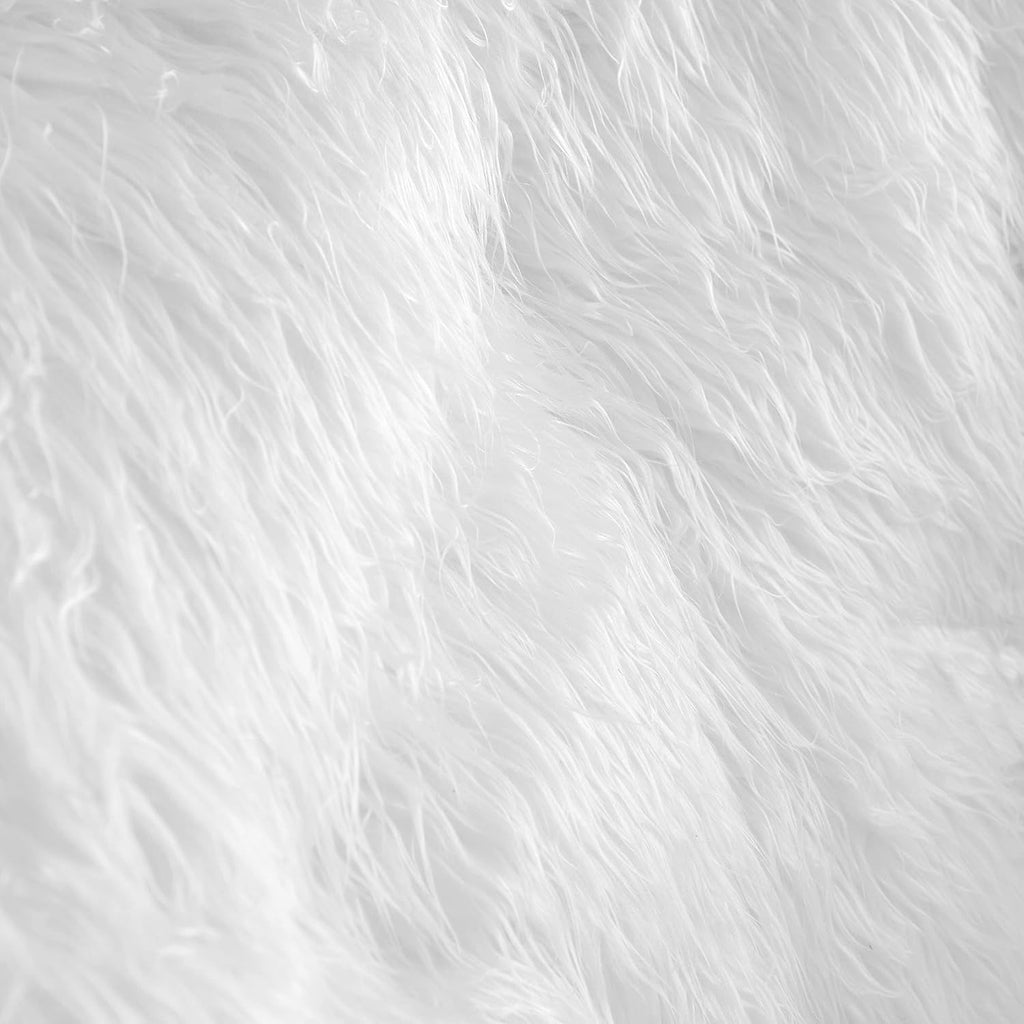 Urban Lifestyle Mongolian Faux Fur Saucer Chair, Off White