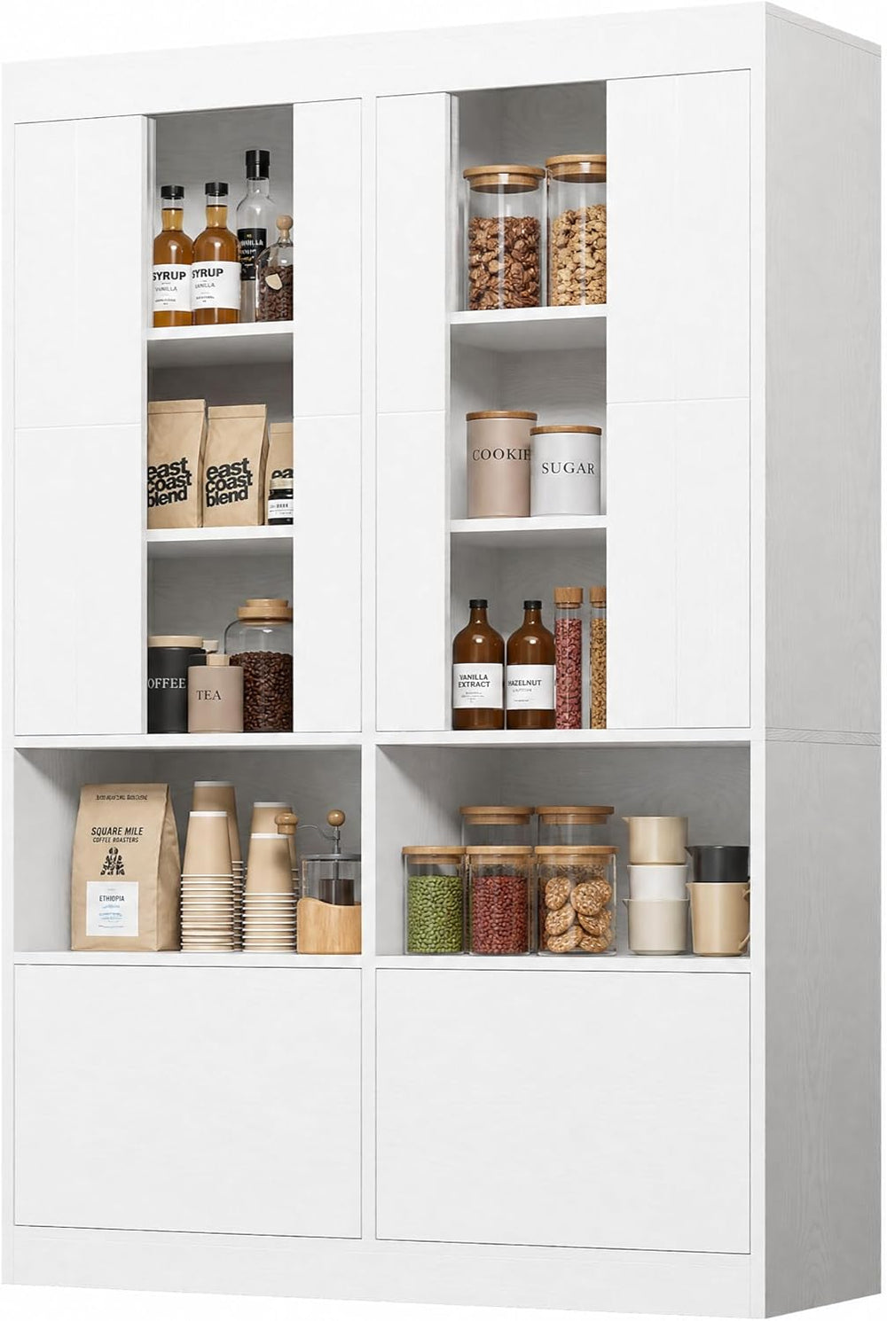 IRONCK Kitchen Pantry Cabinet, 70.7 Inch Tall Pantries, Pantry Cabinet with A...