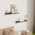 Axeman Floating Shelves for Wall - 24 Inch Picture Ledge Shelf Set of 2 - Rustic Picture Shelf for Wall with Ledge - Floating Shelves with Lip - Photo Ledge Shelves for Pictures Nursery Books