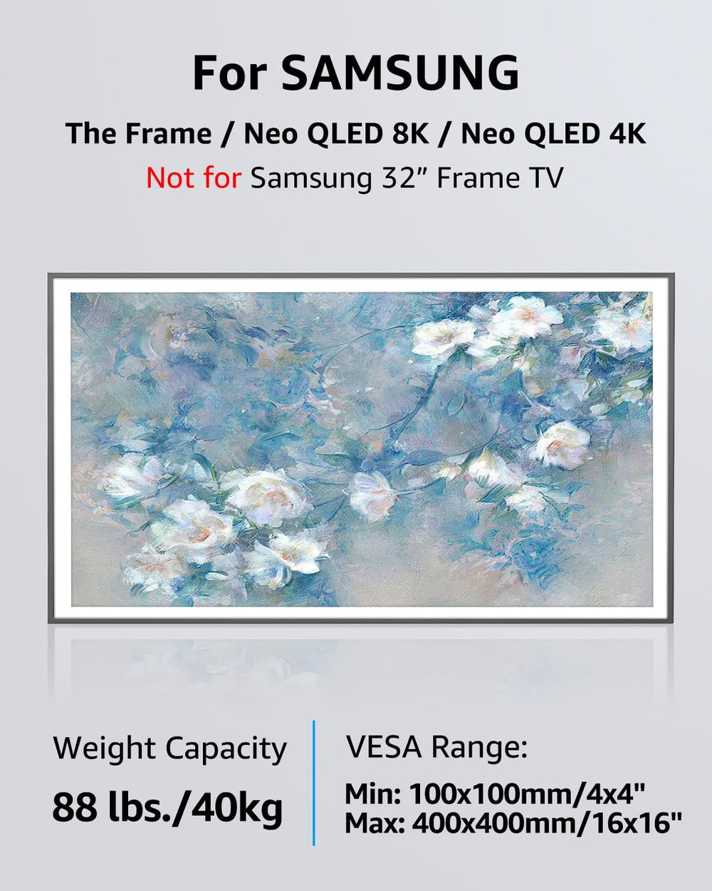 MOUNTUP Rotating TV Wall Mount Only for Samsung The Frame/Neo QLED 8K/4K TVs,...