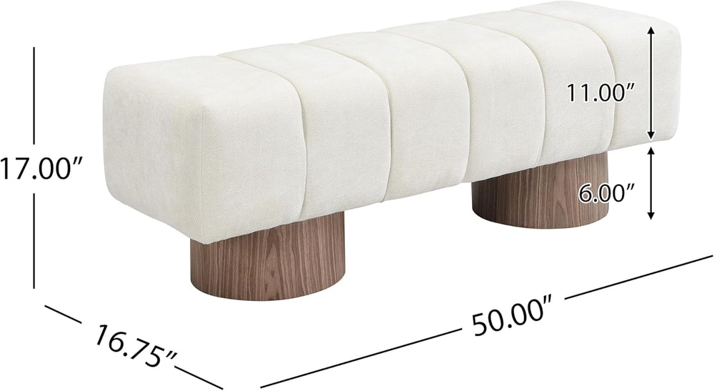 Christopher Knight Home Manila 50" Chenille Fabric Dining Bench for 2 Pe...