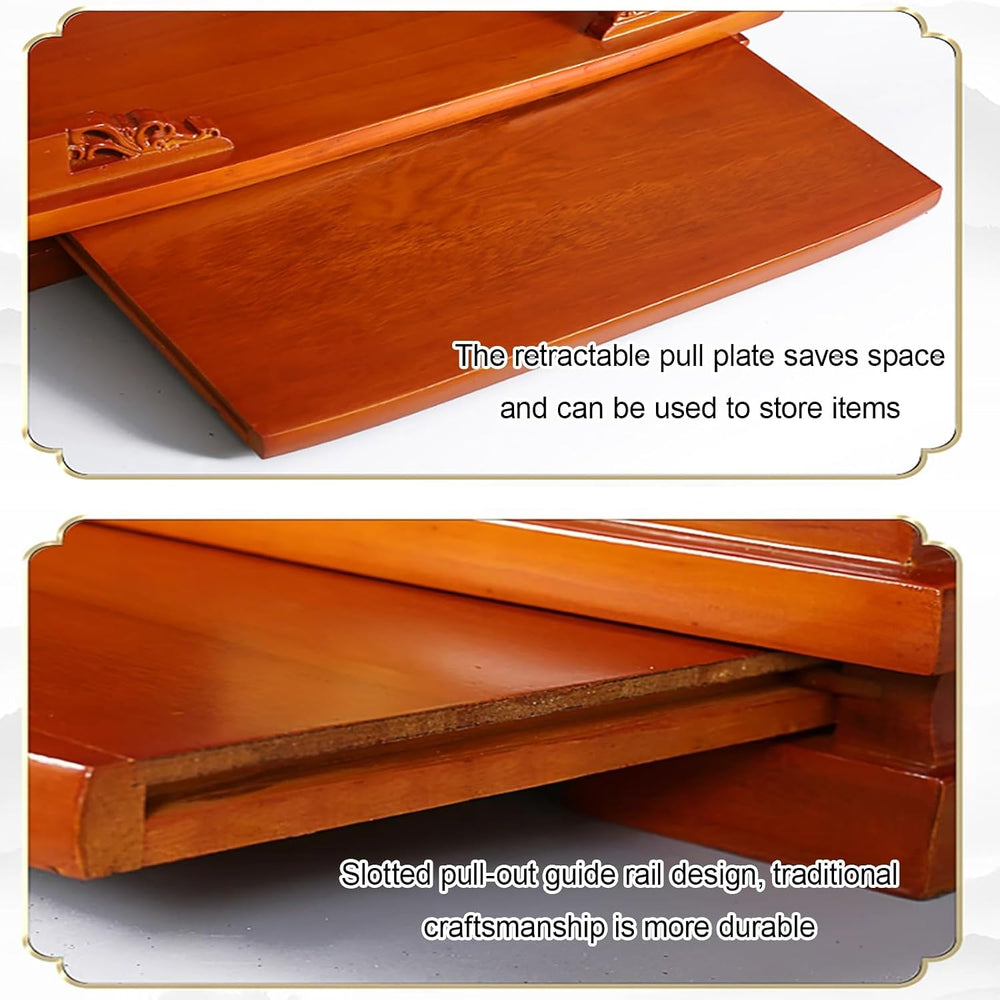 Wall Mounted Shrine Buddhist Altar, Solid Wood Meditation Altar Table, Buddha...