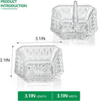 2pcs Clear Crystal Ring Holder Crystal Jewelry Dish Tray | Small Ring Dish, Gifts for Women, Engagement Wedding Ring Holder