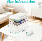 3-Tier Medicine Cabinet Organizer, Portable Medicine Cabinet with Handle, Large Capacity Medicine Storage Box, Multipurpose Medical Box with Pill Box, Empty First Aid Kit for Home, White