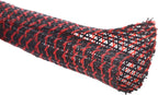 Alex Tech 25ft - 3/8 inch Cord Protector Wire Loom Tubing Cable Sleeve Split Sleeving For USB Cable Power Cord Audio Video Cable – Protect Cat From Chewing Cords - Blackred