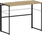 Furinno Riau No Tool/No Assembly/Folding Metal Frame Computer Desk, Sonoma Oak/Black, 39 Inch