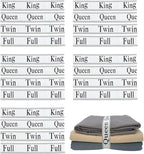 20 Pieces Bed Sheet Organizer Bands, Sheet Organizers and Storage Label Bands, Sheet Label for Bedding, Sheets Organizer for Closet,Sheet Keepers Linen Labels Bedding Bands (Grey, Mix 20Pcs)