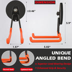 MUTUACTOR New Updated Super Strong Magnetic Hooks,40lbs Anti-Scratch Large Garage Hooks for Hanging,2-Pack Magnetic Hooks Heavy Duty for Organizing Heavy Impact Drivers Trailer Cord Garden Tool Box