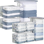 TAILI 8 Pack Vacuum Storage Bags, Cube Space Saver Bags Combo(3 Jumbo +5 Medium), Vacuum Seal Bags for Bedding, Clothing, Comforters, Blankets, Closet Oragnizaer and Space Saving