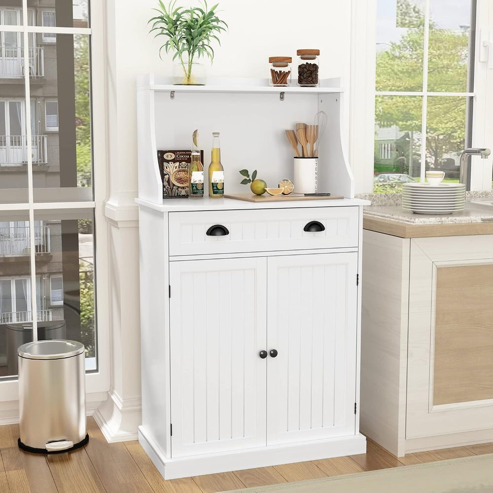 HLR 54" Kitchen Pantry Storage Cabinet with Drawer and Adjustable Shelve...