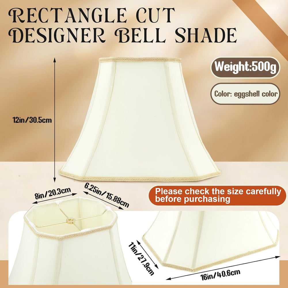 Glooglitter Set of 2 Bell Lamp Shade 6.25"x8" Top 11"x16"...