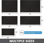 Floral Table Cover Protector Table Craft Mat, 42 x 72 Inch Upgraded 2.0mm Thick, Floral PVC Table Top Protector for Dining Room, Waterproof Black Desk Pad Mat, Easy to Wipe & Cut