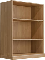 41" Wooden Bookshelf, 2 Shelves Bookcase, Modern Bookshelf with Adjustable Shelf for Home Office, Study Room, Oak