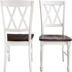 Crosley Furniture Shelby 5-Piece Traditional Dining Table Set for 4, Dinner Tables with Kitchen Chairs, Distressed White