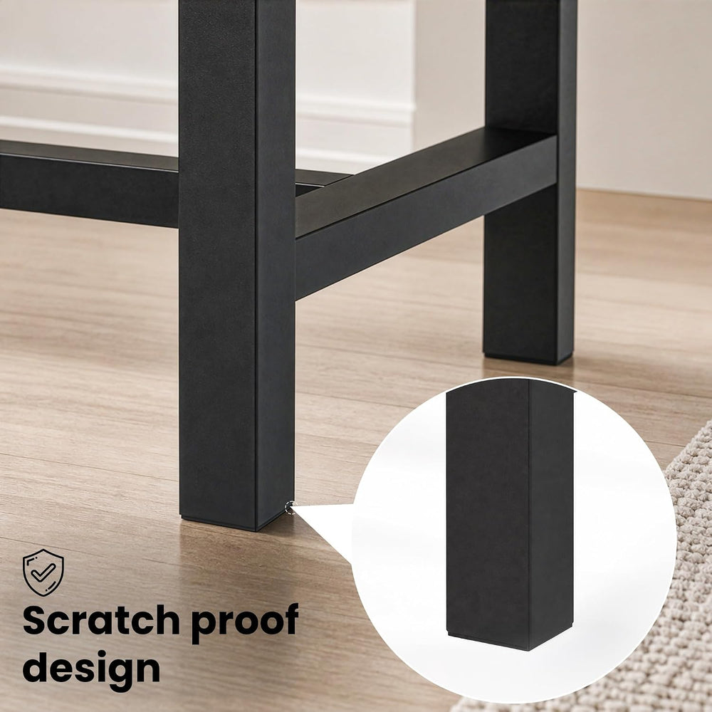 AWQM Dining Bench, Pair of 2, Table Bench, Thickened Steel Frame, Wood Bench,...