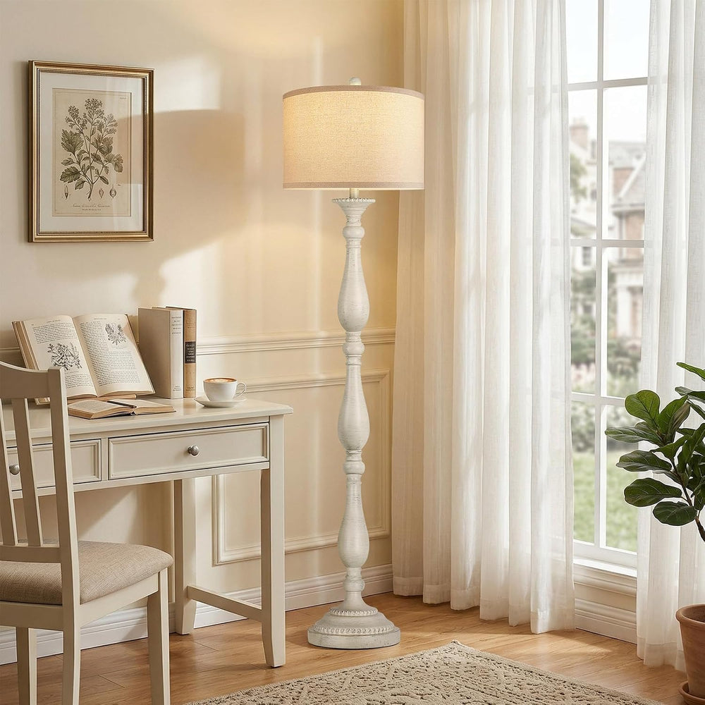 PARTPHONER Vintage Floor Lamp for Living Room, Rustic Farmhouse Standing Lamp...