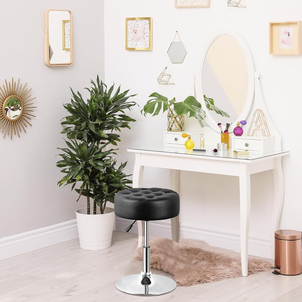 SUPER DEAL Vanity Stools for Makeup, Vanity Ottoman Chair with Adjustable Hei...