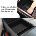 Yumzeco Center Console Organizer Tray Mat Compatible with Tesla Model S Model X 2022 2023 2024 2025, Central Control Lower Storage Box Pad for Tesla X S Accessories 2022 2023 2024 2025(2 PCS)