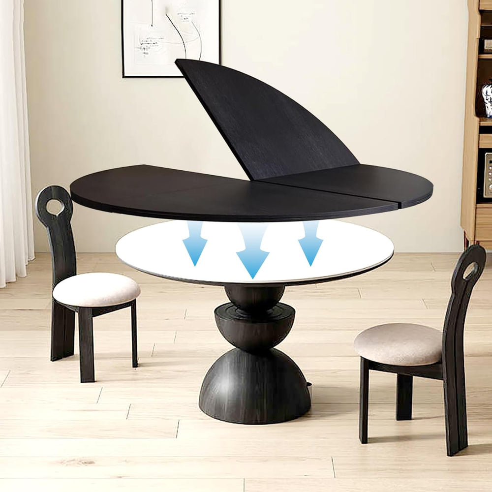 Large Round Foldable Table Top, 47.2-70.9'' inch Wood Table Top, Roun...