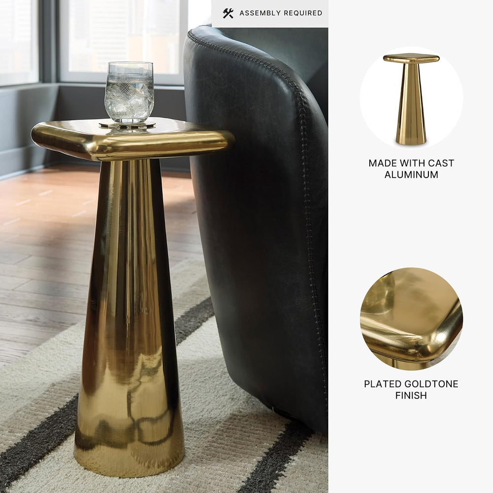 Signature Design by Ashley Dallenburg Contemporary Accent Table, Gold