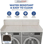 OfficeSimpli Washer Dryer Countertop with Shelf - 27.5 x 54 Inch - Made in USA Laundry Countertop Over Washer and Dryer with Non-Slip Pads, Storage Shelf, Laundry Topper Organizer, Rustic Oak