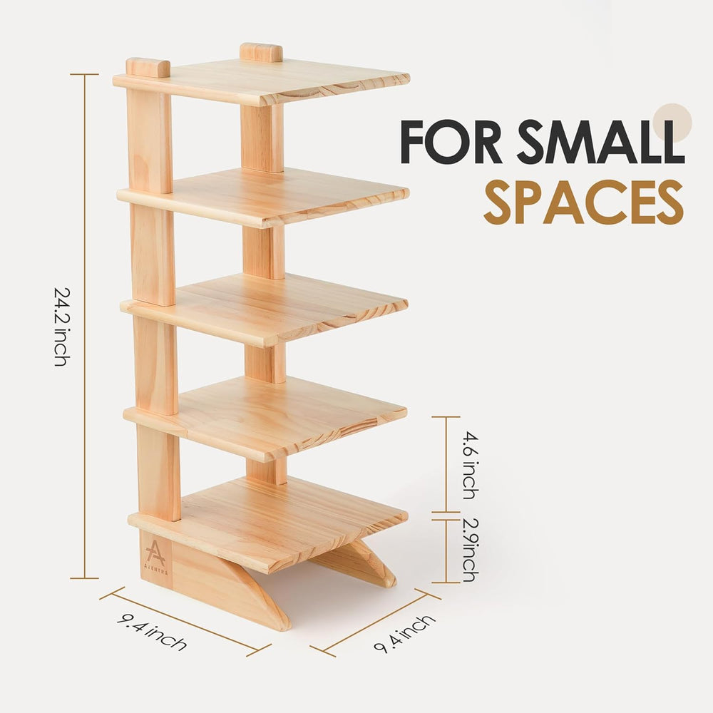5-Tier Wooden Bookshelf for Small Spaces – Narrow Space-Saving Bookcase &...