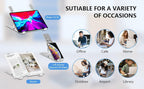 Laptop Stand, Adjustable Aluminum Foldable Portable Holder, Upgrade Whole Anti-Slip Silicone Pad, Laptop Riser for Desk Compatible with MacBook Air Pro/iPad, Lenovo and More 10-15.6” Tablets
