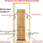 DINDON Pull Out Spice Rack Cabinet Organizer, (8" W x 21.9" D x 25.2" H) Multi-Use Soild Wood Pull Out Cabinet Organizer Slide Out Shelf Sliding Base Cabinet Storage Organization