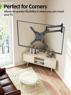USX MOUNT Long Arm TV Wall Mount for Most 32-65 Inch TVs, 29 Inch Long Extension TV Mount Swivel and Tilt, Full Motion Corner Wall Mount Tv Bracket Fit Max VESA 400 x 400mm, Up to 80 lbs
