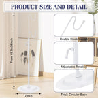 Therwen 6 Pcs Bag Display Stands Purse Display Stand Adjustable Height Handbag Holder for Home Boutique Store Counter Retail(White)