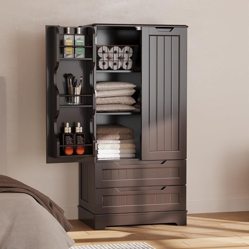 Gizoon 47'' Kitchen Pantry Cabinet with Drawers for Dining Room, Dark...