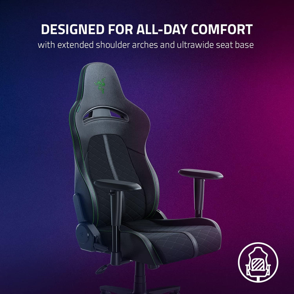 Razer Enki X Essential Gaming Chair, All-Day Comfort, Black | Built-in Lumbar...