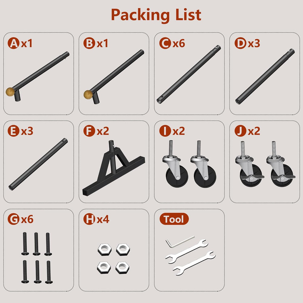 Rolling Garment Rack - Retractable Clothes Rack with Hanging Rods, Lockable W...