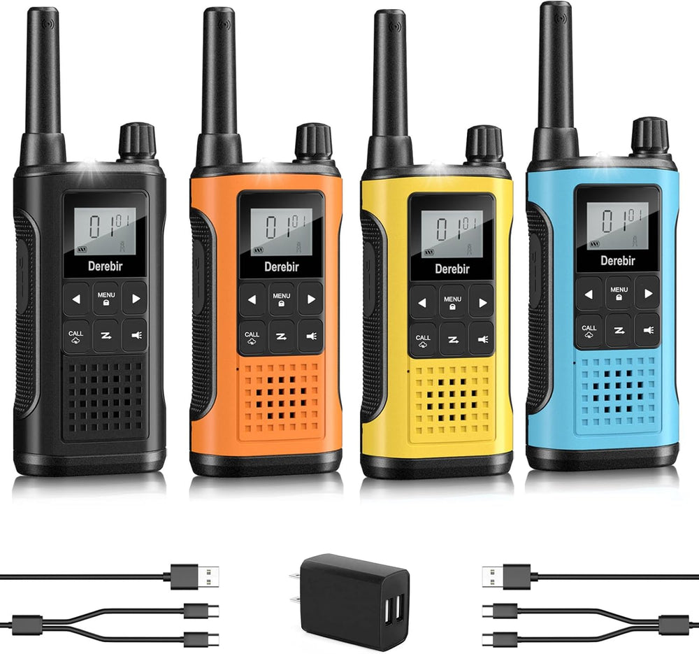 Rechargeable Walkie Talkies for Adults Long Range-4 Pack