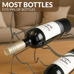 3-Tier Countertop Wine Rack, 12-Bottle Stackable Metal Liquor Display Shelf